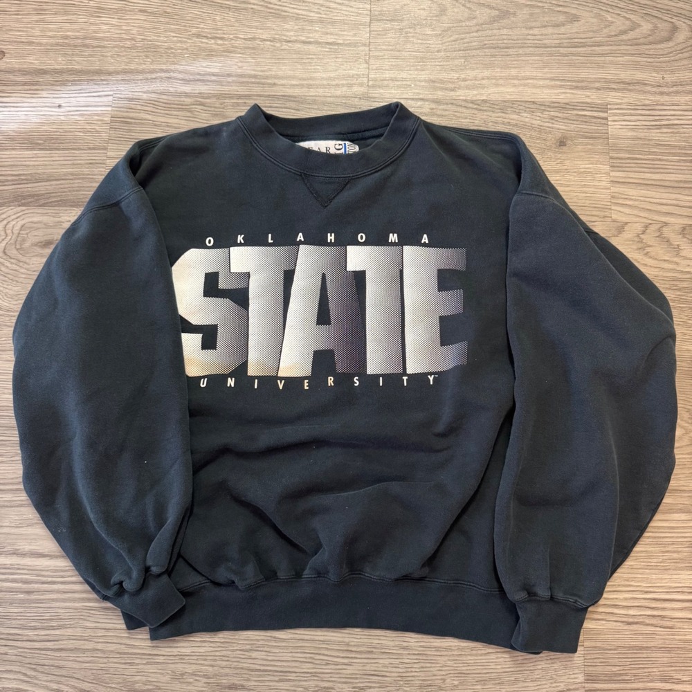 Vintage 90s Oklahoma State University Gear for Sports Big Cotton Sweatshirt L